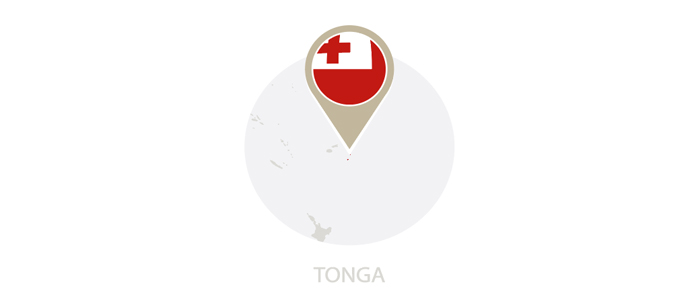 Stylised Map of Tonga