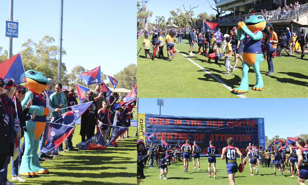 Milpa in the parade cheering the Dees on