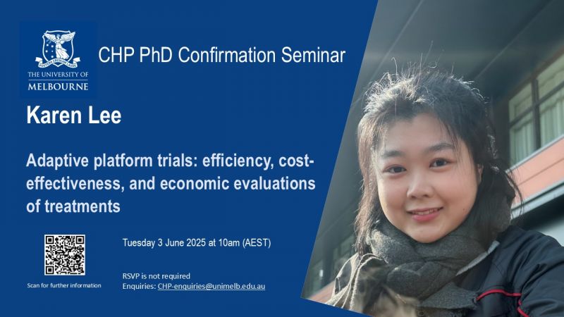 Image for CHP PhD Confirmation Seminar - Karen Lee