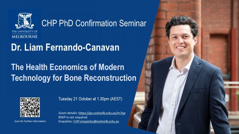 Image for CHP PhD Confirmation Seminar - Dr Liam Fernando-Canavan