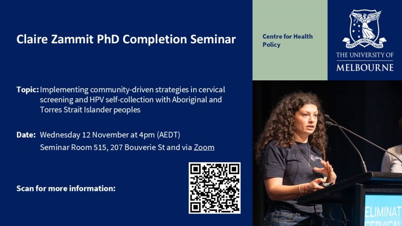 Image for PhD Completion Seminar - Claire Zammit