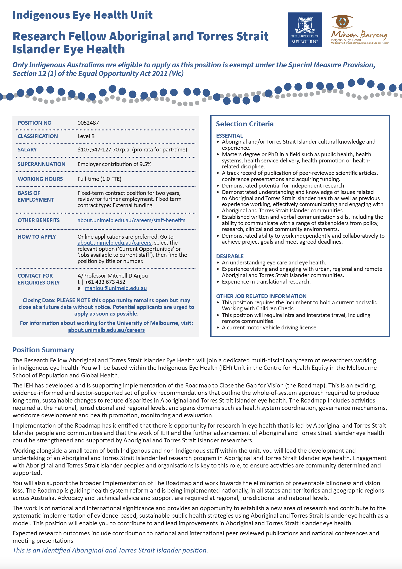 2021 research fellow job position description