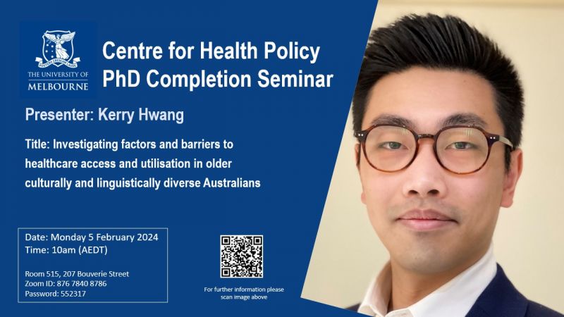 Image for CHP PhD Completion Seminar - Kerry Hwang