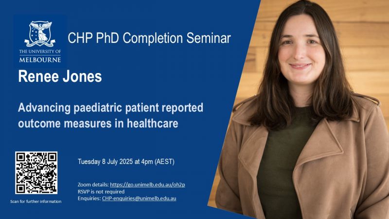 Image for CHP PhD Completion Seminar - Renee Jones