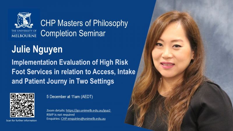 Image for CHP PhD Confirmation Seminar - Julie Nguyen