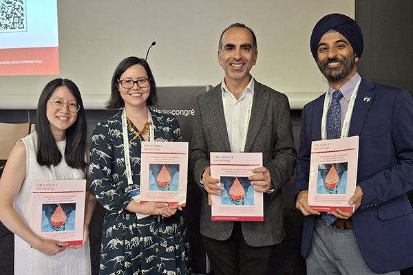 Dr Cheryl Lai Acting Deputy Editor of Lancet Haematology, Dr Lan-Lan Smith Editor in Chief of Lancet Haematology, Professor Sant-Rayn Pasricha and Professor Parminder Suchdev (co-lead of the Commission).