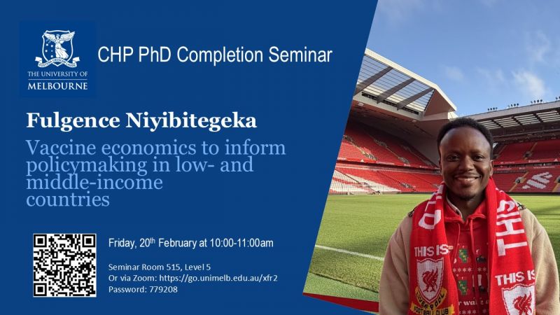 Image for CHP PhD Completion Seminar -Fulgence Niyibitegeka