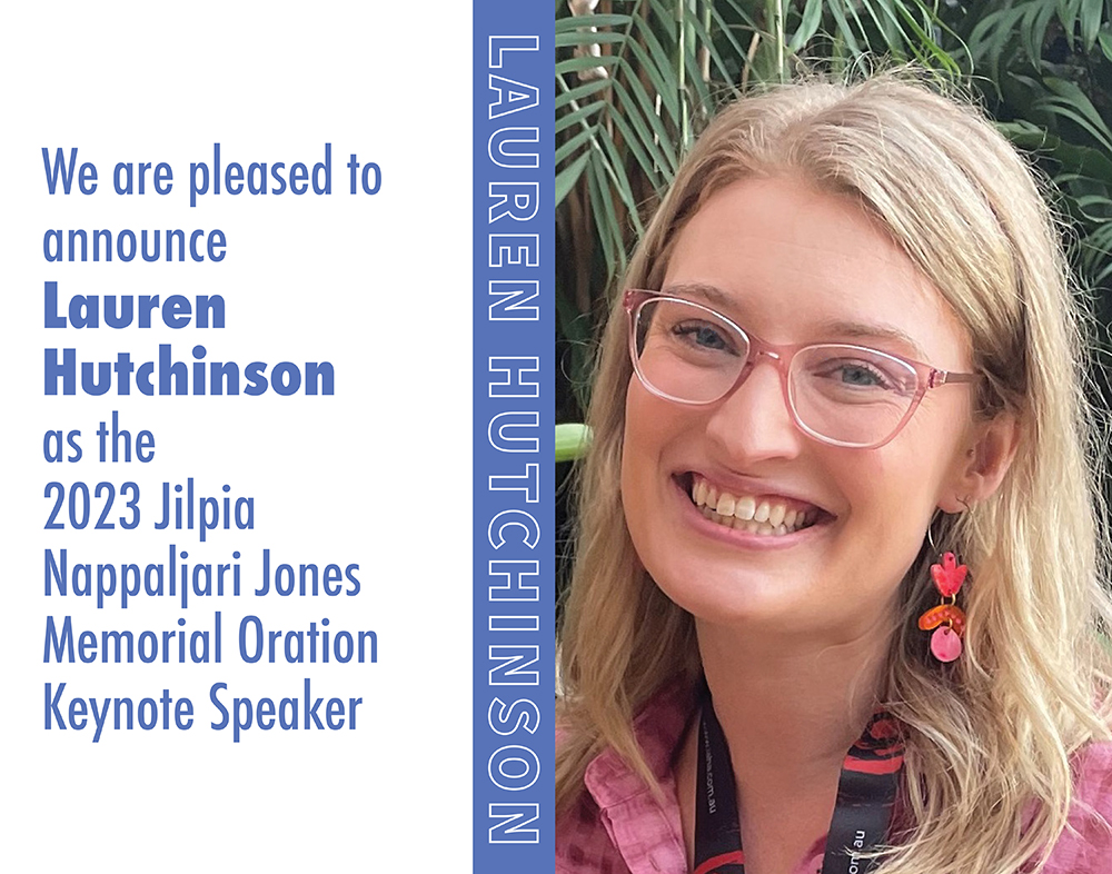 lauren hutchinson announced as Jilpia Jones oration keynote speaker
