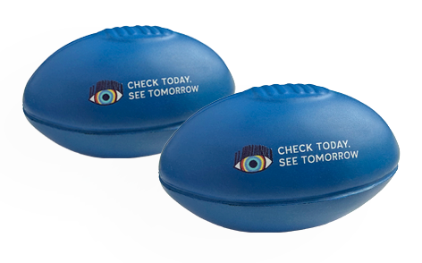 small soft footballs with CTST branding