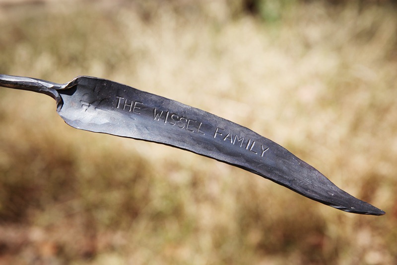Engraved metal leaf