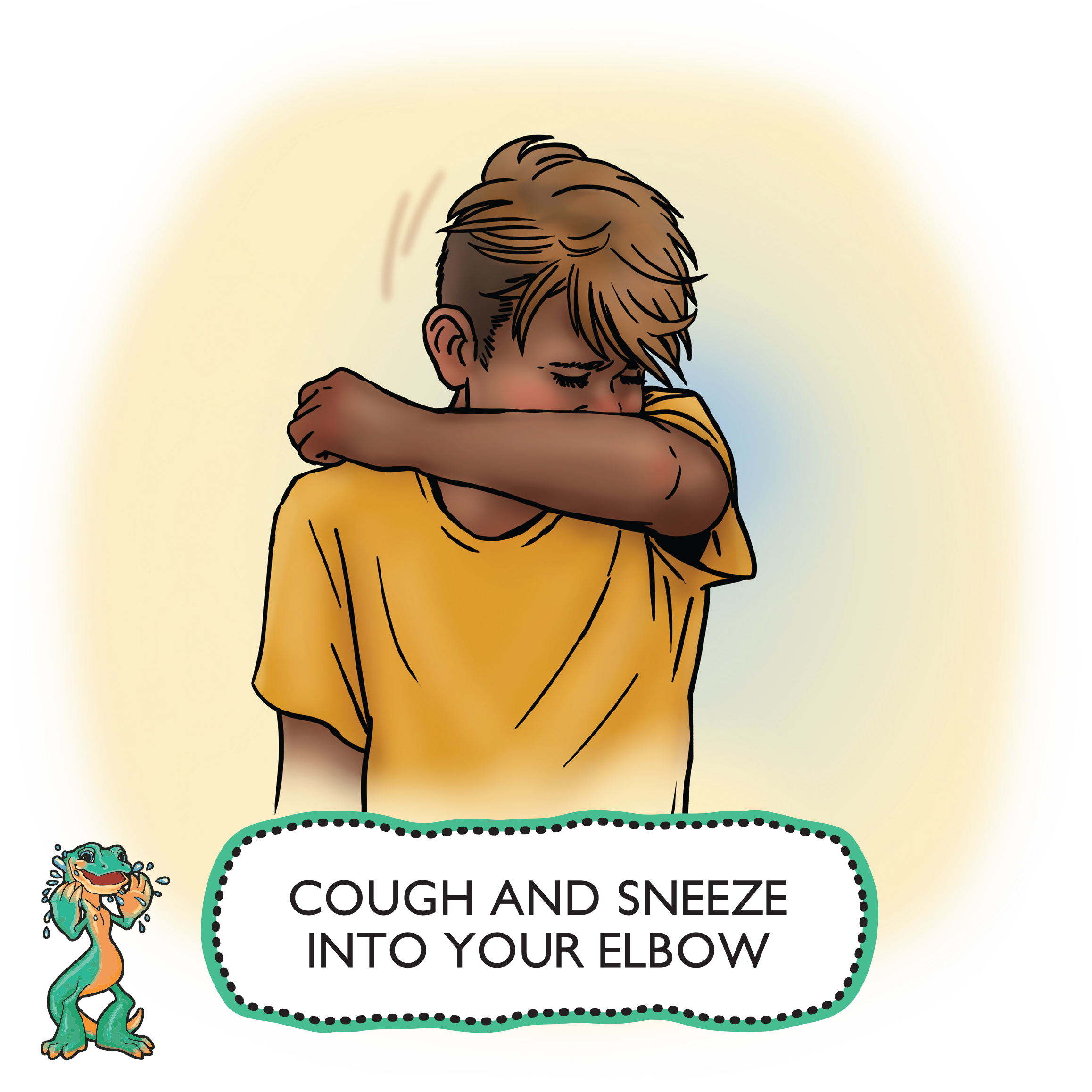 cough into elbow