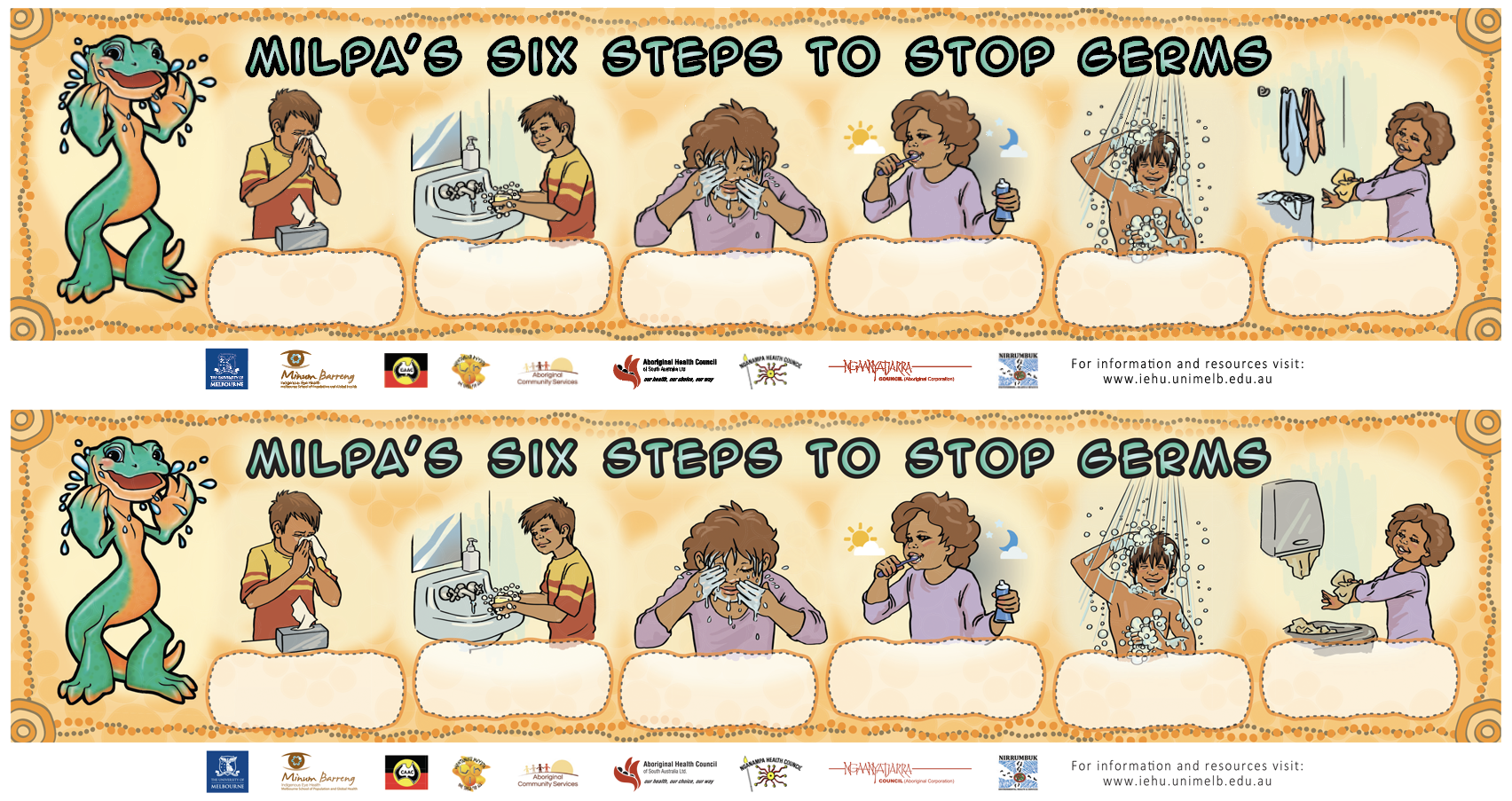 sample of blank 6 step card for adapting