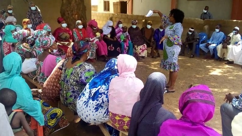 Community education is implemented at a durbar (village meeting) | Aaron Asibi Abuos