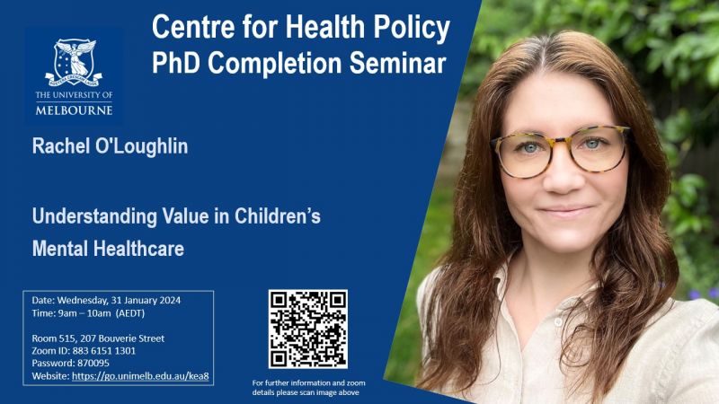 Image for CHP PhD Completion Seminar - Rachel O'Loughlin