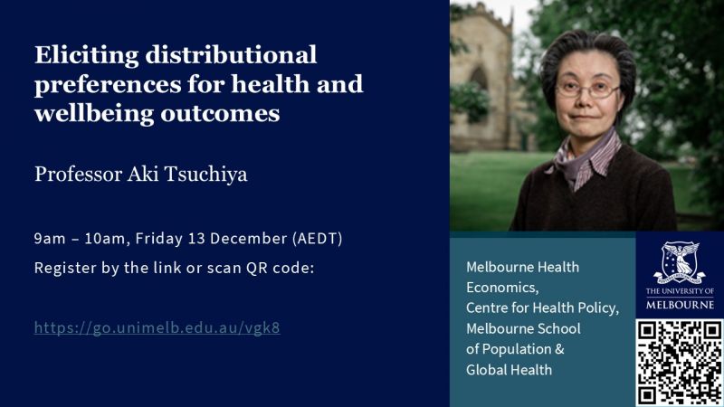 Image for MHE Seminar Series: Prof. Aki Tsuchiya