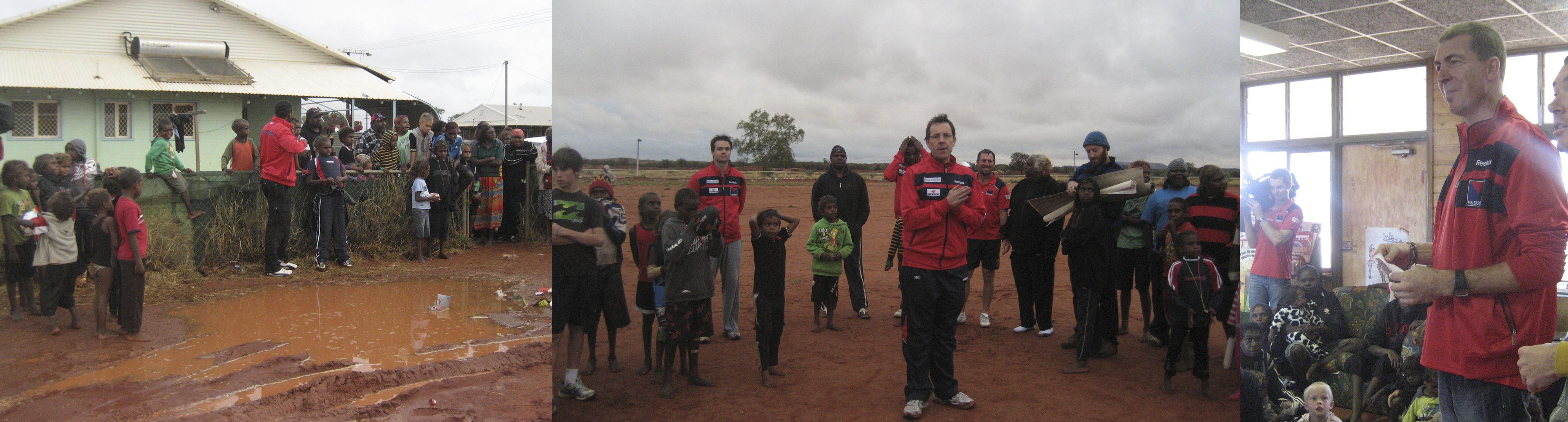 images of MFC visiting Yuendumu in 2010