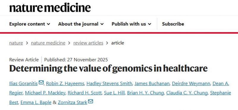 Image for New Publication: Determining the value of genomics in healthcare’