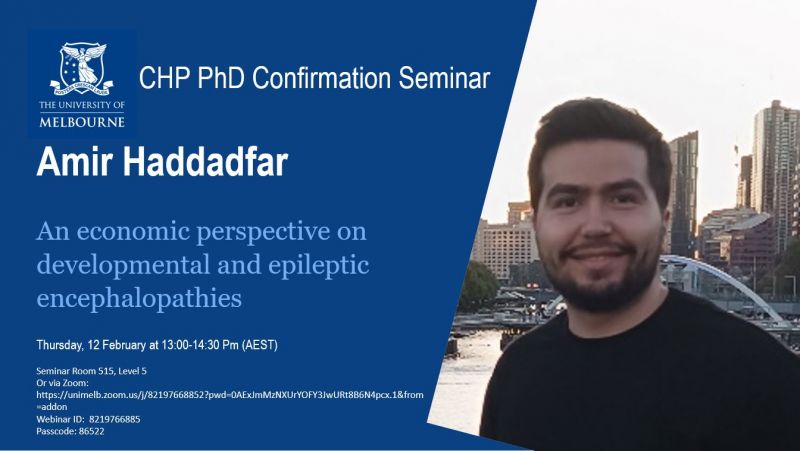 Image for CHP PhD Confirmation Seminar- Amir Haddadfar