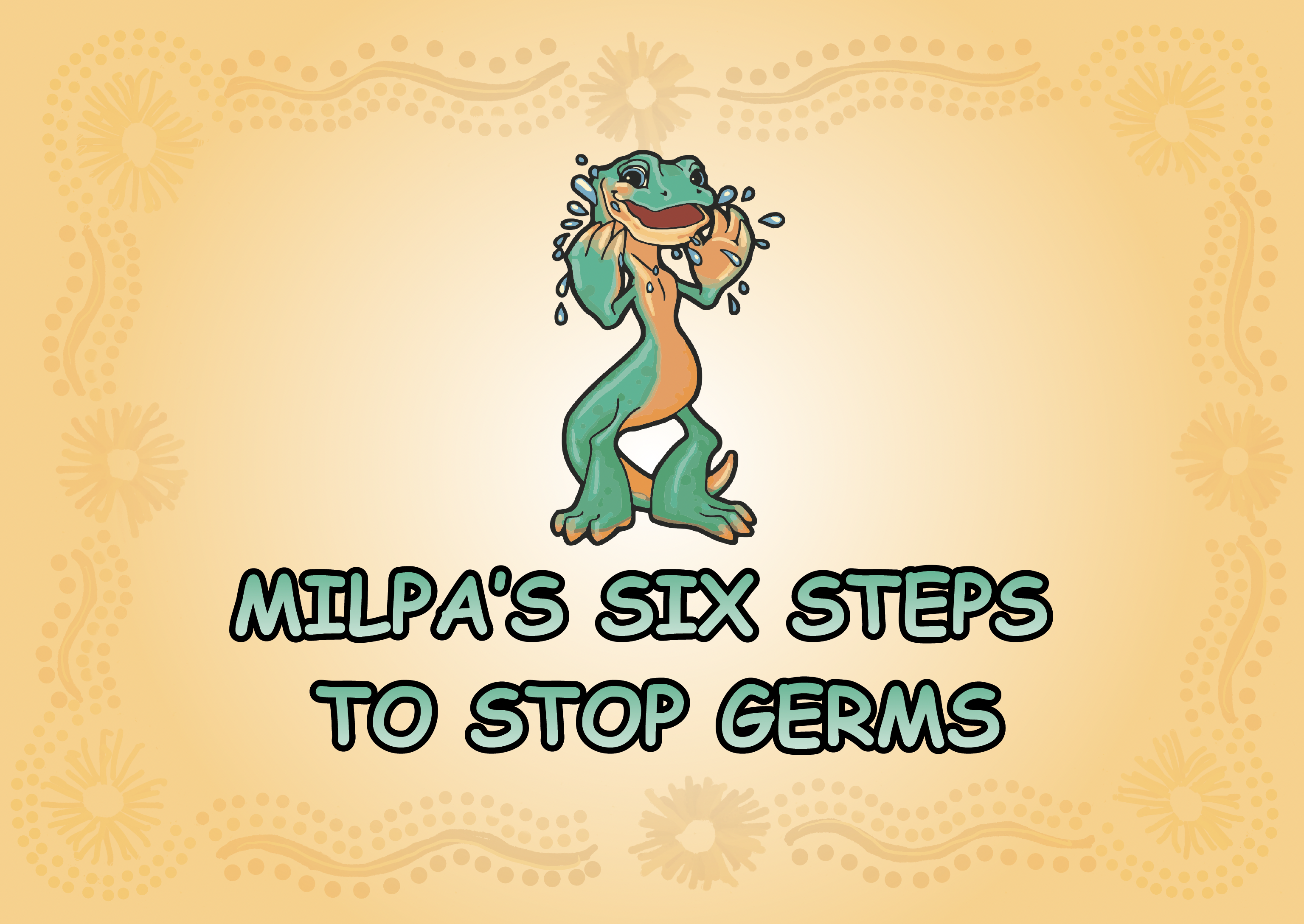 milpa's six steps to stop germs flipchart