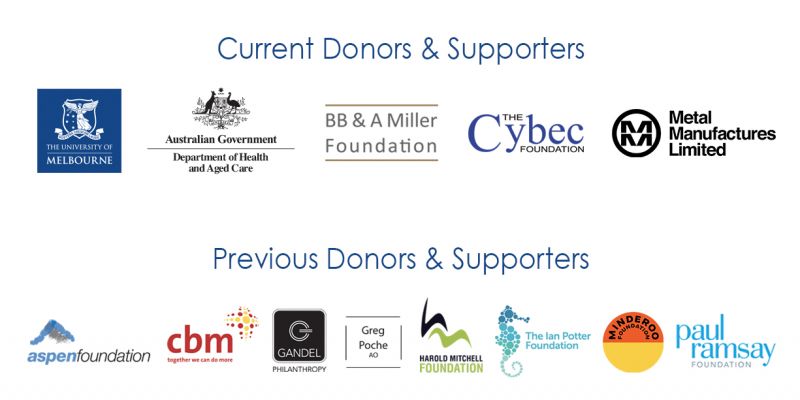 logos of all donors and supporters