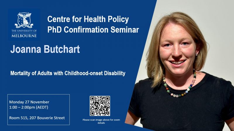 Image for PhD Confirmation Seminar - Joanna Butchart