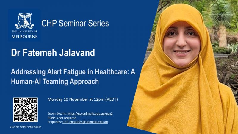 Image for CHP Seminar Series - Dr Fatemeh Jalavand